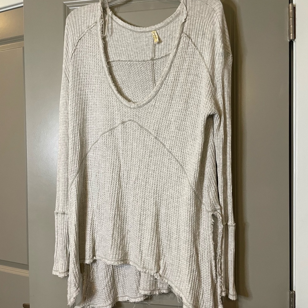 Long sleeve oatmeal free people top